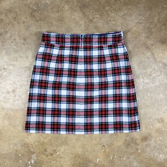J. Crew Red and Blue Plaid Mini Skirt - Picture 2 of 9